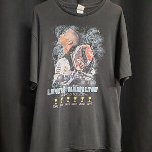Lewis Hamilton Men's Size XL Racing T-shirt Mercedes F1 AMG Championships